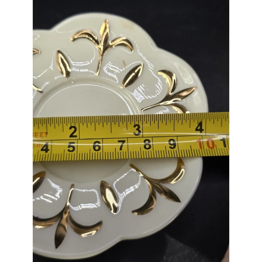Partylite Tea, Candle Holder 24K Gold Trim